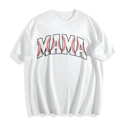 Baseball Mama Baseball Game Day Cotton T-Shirt in White