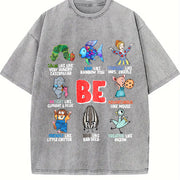 I Still Read Children's Books Teacher Vintage Washed T-Shirt in Gray