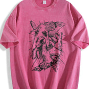 Occult Hands Eye Vest Vintage Washed T-Shirt in Red