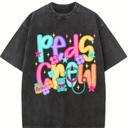 Cute Pediatric Crew for Pediatric Nurse Vintage Washed T-Shirt in Black