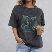 Velaris The Night Court Acotar vintage washed oversized T-shirt in Black