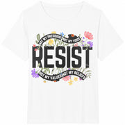 Floral Resist Wildflower Protest Cotton T-Shirt in White