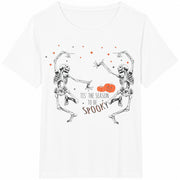 Tis the Season to Be Spooky Cotton T-Shirt in White