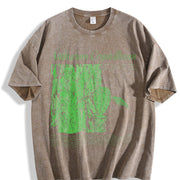 Anthurium Crystallinum Vintage Washed T-Shirt in Brown