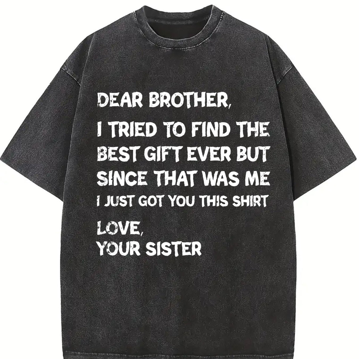 Retro fathers day for brother dear brother i to find ever vintage washed oversized T-shirt in Black