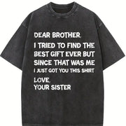 Retro fathers day for brother dear brother i to find ever vintage washed oversized T-shirt in Black
