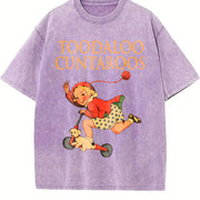 Toodaloo Cuntaroos Vintage Washed T-Shirt in Purple