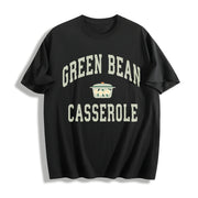 Green Bean Casserole Cotton T-Shirt in Black