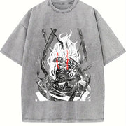 Shota Aizawa My Hero Academia Anime Manga vintage washed oversized T-shirt in Gray