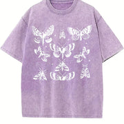® Butterfly 90s Retro Y2k Gardening Vintage Washed T-Shirt in Purple