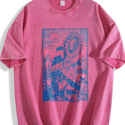 Sunflower Medieval Vintage Washed T-Shirt in Red