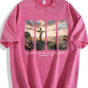 New Morning Mercies Lamentations 3:23 Vintage Washed T-Shirt in Red