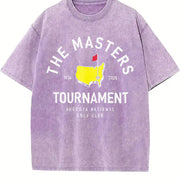 2026 Masters Tournament Classic Golf Fan vintage washed oversized T-shirt in Purple