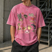 Love the Unloved Animal Lover Vintage Washed T-Shirt in Red