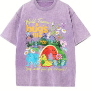 A Bug's Life A Bug's Land Ride Family trip vintage washed oversized T-shirt in Purple