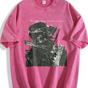 Knight Is Perfect for Date Vintage Washed T-Shirt in Red