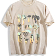 Classic Mushroom Premium Vintage Washed T-Shirt in Beige