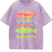 Old Row Outdoor Fish Vintage Washed T-Shirt in Purple