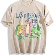 The Land Before Time Dinosaur Friends vintage washed oversized T-shirt in Beige