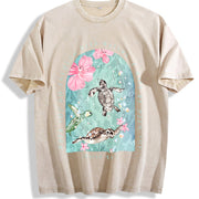 I Will Be with You Vintage Washed T-Shirt in Beige