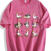 Silly Goose Roofer Vintage Washed T-Shirt in Red