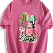 His Way Is Better Jesus Vintage Washed T-Shirt in Red