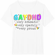 Gaydhd Pride ADHD Cotton T-Shirt in White