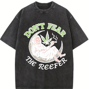 Don't Fear the Reefer Vintage Washed T-Shirt in Black