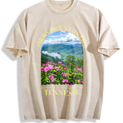 Smoky Mountain Life Vintage Washed T-Shirt in Beige