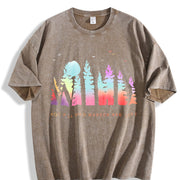 Not All Who Wander Are Lost Vintage Washed T-Shirt in Brown