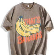 That's Bananas Retro Fruit Meme Vintage Washed T-Shirt in Brown
