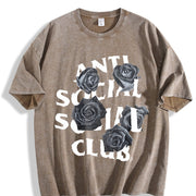 Anti Social Club Vintage Washed T-Shirt in Brown