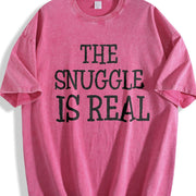The Snuggle Is Real Vintage Washed T-Shirt in Red