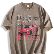2001 Casey Atwood Dodge White Vintage Washed T-Shirt in Brown