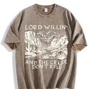 Desert Scenery Vintage Washed T-Shirt in Brown
