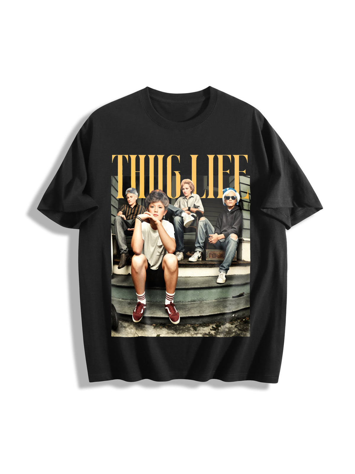 Golden Girls Thug Life Cotton T-Shirt in Black