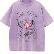 Effortless Chic for the Coastal Granddaughter Who Is An Vintage Washed T-Shirt in Purple