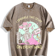I Sprinkle This Stuff on Everything. Short-sleeved. Vintage Washed T-Shirt in Brown