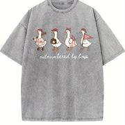Outnumbered by Boys Vintage Washed T-Shirt in Gray