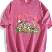 Death by Overthinking Vintage Washed T-Shirt in Red