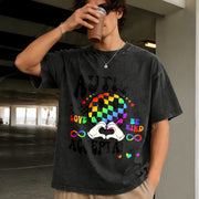 Autism Acceptance Mom Autism Vintage Washed T-Shirt in Black