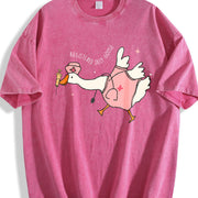 Registered Nurse Silly Goose Vintage Washed T-Shirt in Red