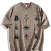 The Beetles Entomology Vintage Washed T-Shirt in Brown