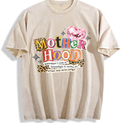 ✊🏾 Mom's MotherHood Vintage Washed T-Shirt in Beige
