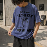 More Trash Can Raccoon Vintage Washed T-Shirt in Blue
