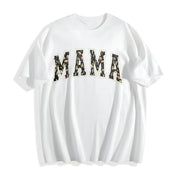 Floral Mama Strong Woman Cotton T-Shirt in White