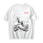 The Wrong ICE Is Melting Cotton T-Shirt in White