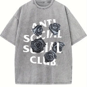 Anti Social Club Vintage Washed T-Shirt in Gray