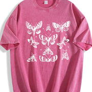 ® Butterfly 90s Retro Y2k Gardening Vintage Washed T-Shirt in Red