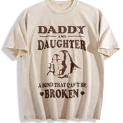 Daddy and Daughter Bond Vintage Washed T-Shirt in Beige